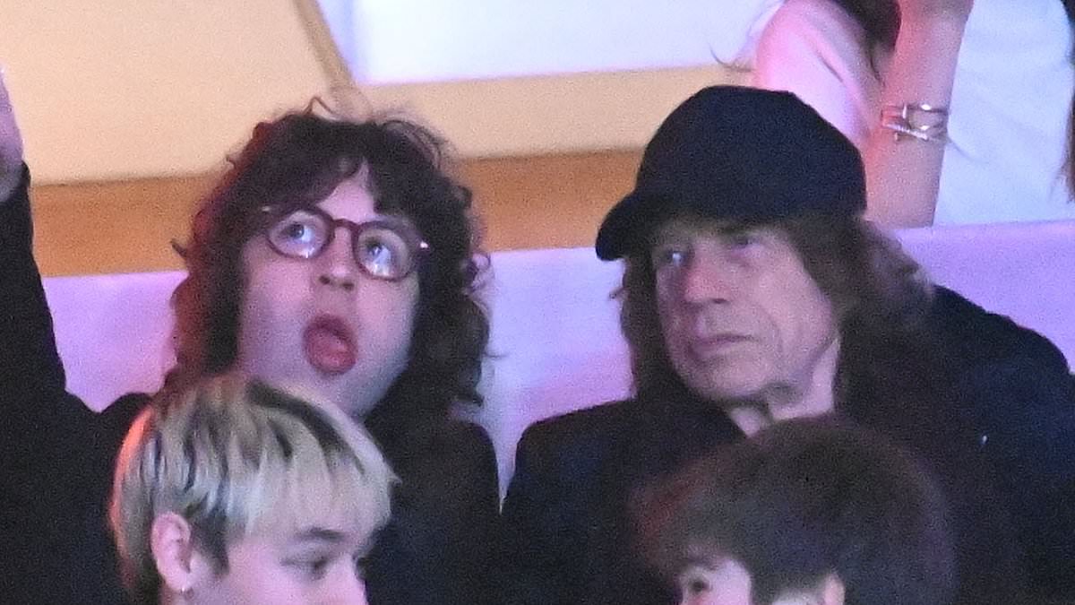 alert-–-sir-mick-jagger,-80,-is-joined-by-lookalike-son-lucas,-24,-as-they-make-a-rare-joint-appearance-at-madison-square-garden-to-watch-the-new-york-knicks