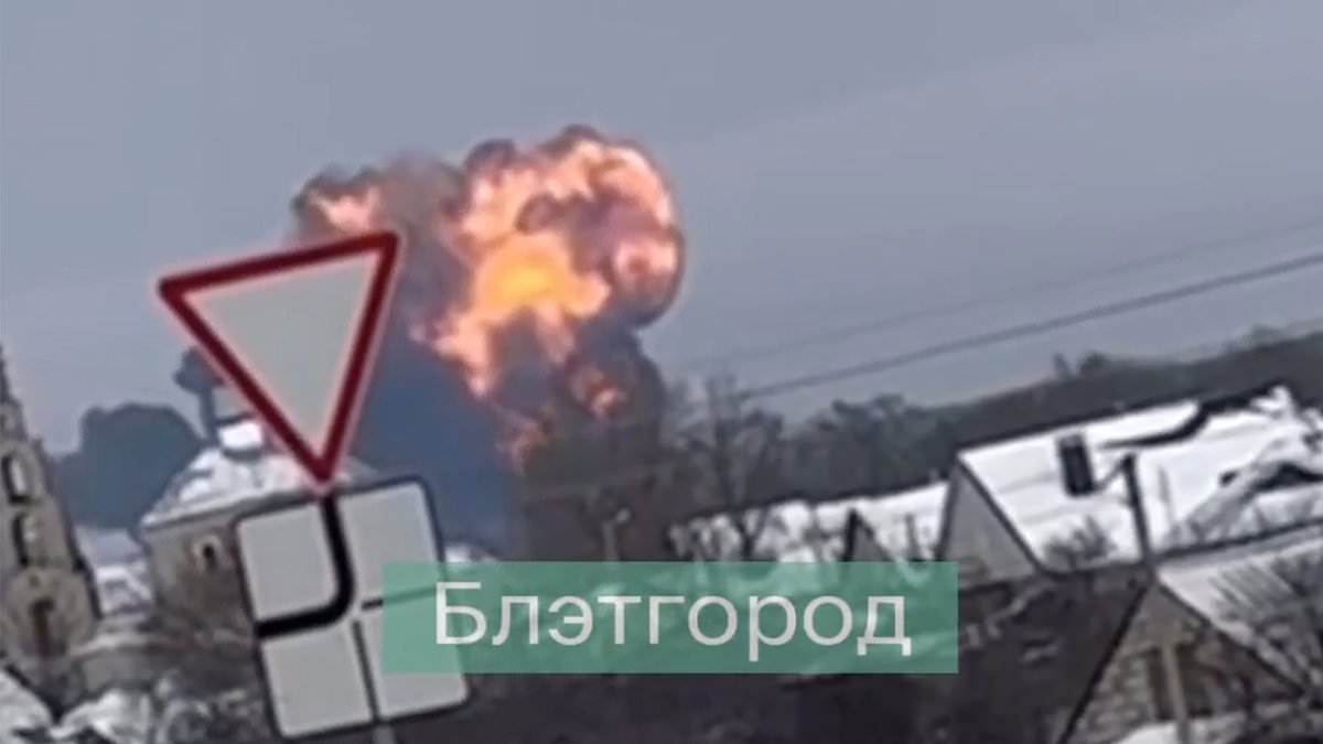 alert-–-moment-russian-military-plane-‘carrying-65-ukrainian-pows’-crashes-in-huge-fireball-in-border-region:-kremlin-says-aircraft-was-shot-down-by-‘missiles-used-by-the-west’