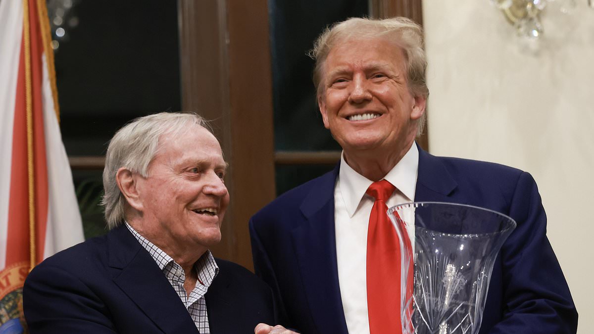 alert-–-trump-is-mocked-for-claiming-he-won-two-trophies-at-his-west-palm-beach-golf-club-as-he-receives-award-from-legend-jack-nicklaus-in-front-of-melania-–-just-hours-before-deadline-to-pay-$454-million-fraud-fine