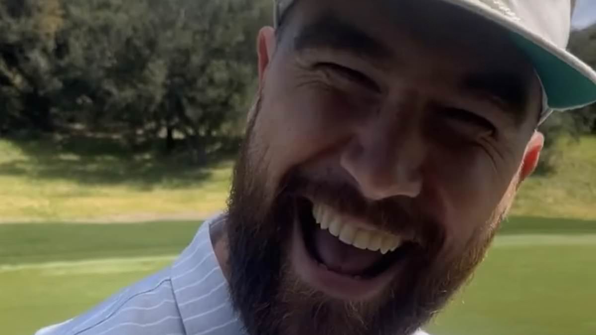 alert-–-travis-kelce-plays-air-guitar-to-taylor-swift’s-‘bad-blood’-on-the-golf-course-as-friends-blast-out-her-hit-song-to-try-and-distract-him-–-only-for-the-super-bowl-winner-to-to-hit-an-amazing-shot:-‘killatrav-cannot-be-rattled!’