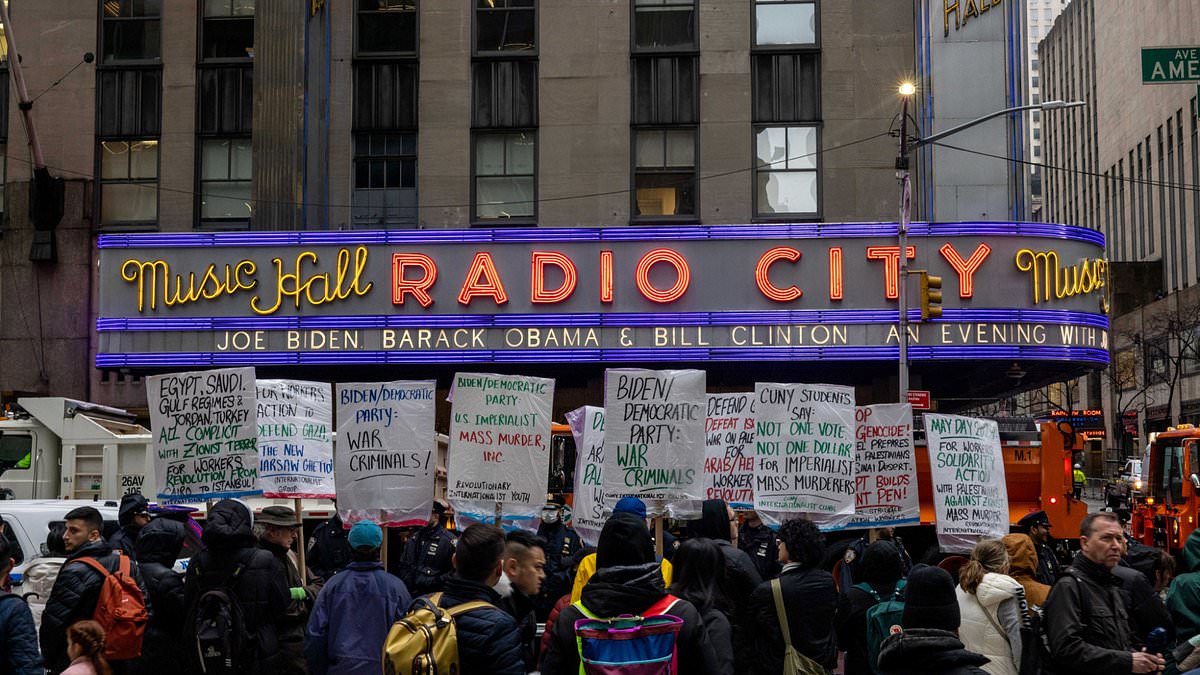 alert-–-pro-palestinian-protesters-call-biden-a-‘war-criminal’-as-they-swarm-radio-city-music-hall-ahead-of-his-$25million-fundraiser-with-obama,-clinton,-lizzo-and-stephen-colbert