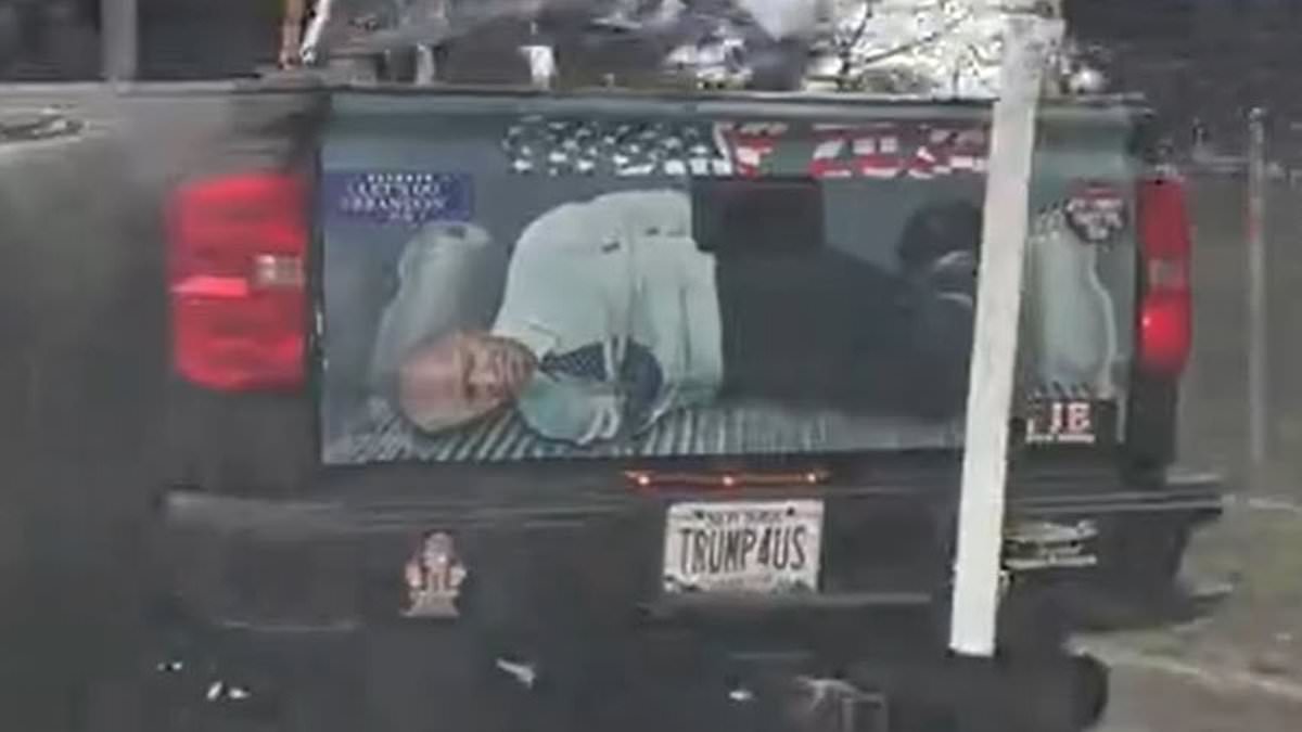 alert-–-donald-trump-is-slammed-by-white-house-for-sharing-image-of-joe-biden-hog-tied-in-bed-of-truck-while-returning-from-murdered-nypd-cop’s-wake