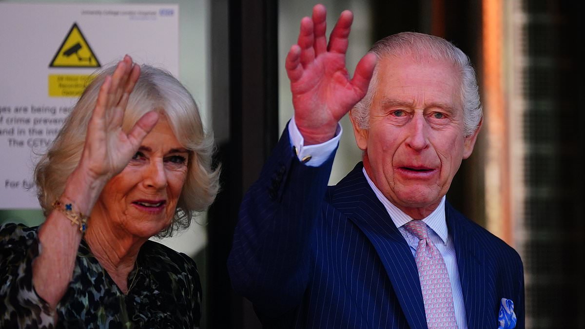 alert-–-smiling-king-waves-to-crowds-as-he-returns-to-public-duties-for-first-time-since-diagnosis:-charles-is-named-new-patron-of-cancer-research-uk-as-he-and-queen-camilla-meet-staff-and-patients-at-cancer-treatment-centre