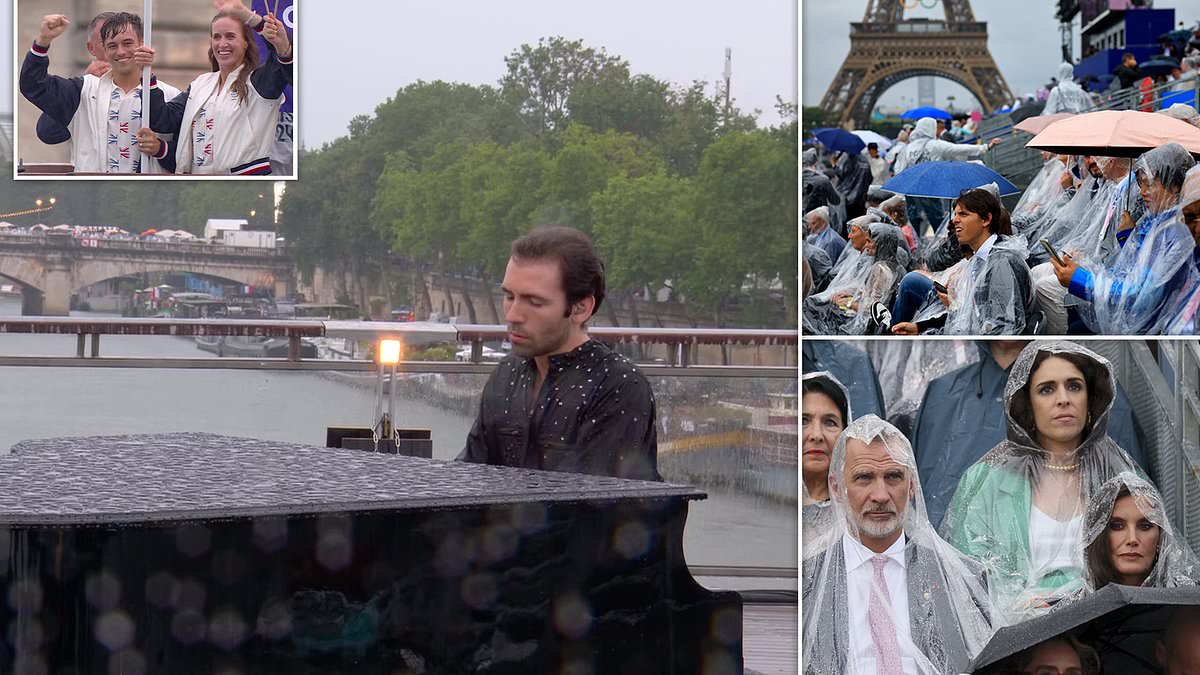 alert-–-what-a-wash-out!-olympic-opening-ceremony-descends-into-chaos-as-rain-drowns-out-music,-athletes-and-royal-guests-are-forced-to-wear-waterproofs-and-spectators-race-for-cover-–-before-macron-declares-the-games-open