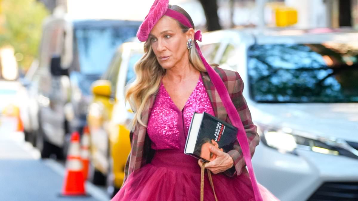 alert-–-sarah-jessica-parker-models -glamorous-pink-gown-on-nyc-set-of-and-just-like-that