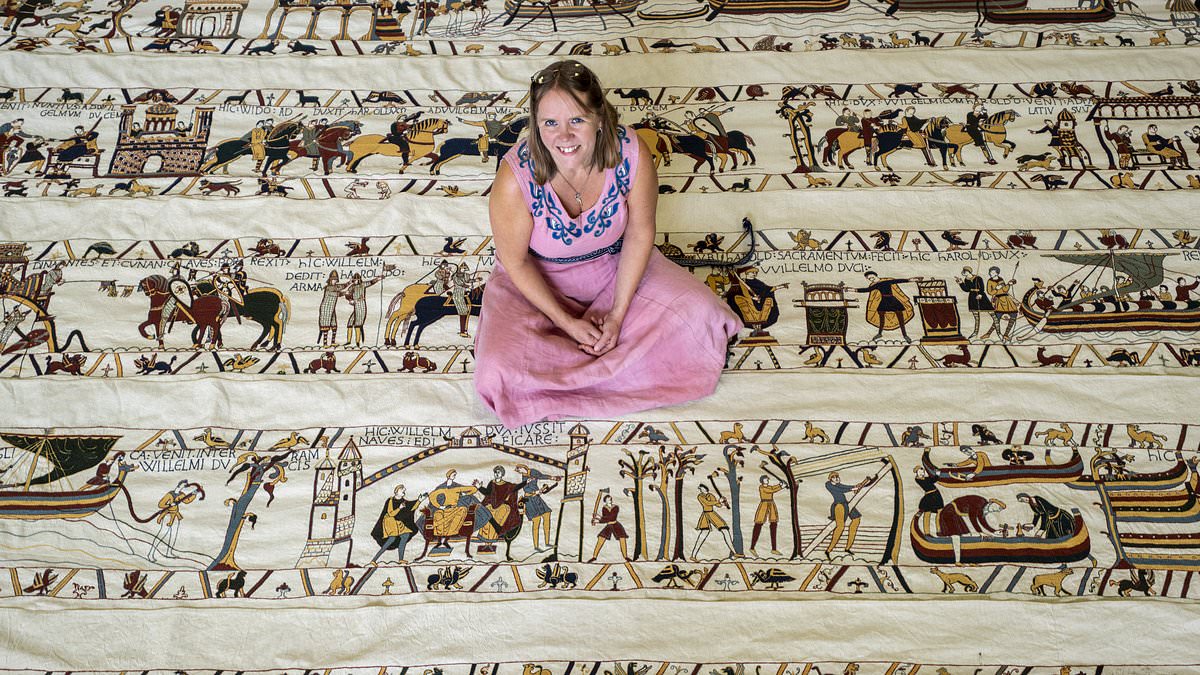 alert-–-seamstress-is-on-course-to-single-handedly-complete-full-size-copy-of-bayeux-tapestry-in-11-years-–-saying-the-project-has-become-‘an-obsession’-for-her