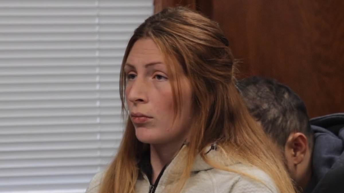 alert-–-‘white-supremacist’-who-named-her-children-‘aryan’-and-‘nation’-is-seen-in-court-for-first-time-since-being-charged-for-murder-of-native-american-woman-and-is-ordered-to-wear-a-drug-patch-after-posting-$200k-bond-and-walking-free