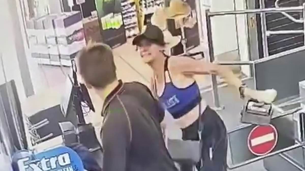 alert-–-ugly-moment-iga-worker-in-mandurah-is-hit-and-punched-by-an-eshay-shopper-in-athleisure-after-he-tried-to-check-her-bags-as-she-left-the-store
