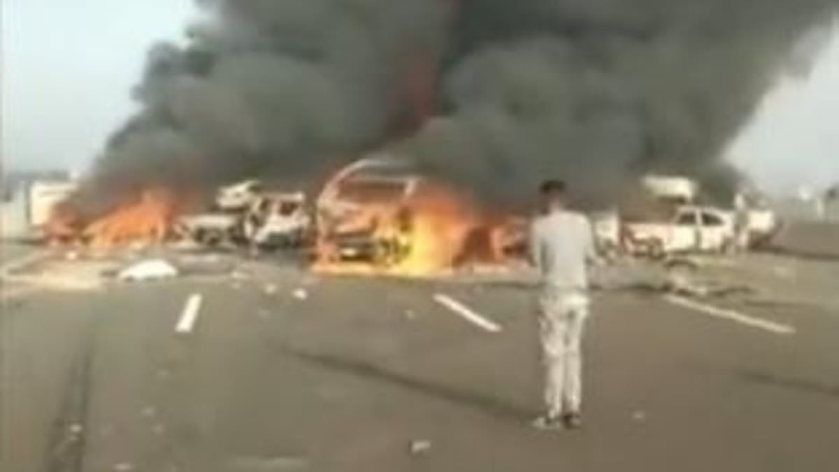 alert-–-thirty-five-people-are-killed-and-60-injured-in-horrific-car-crash-in-egypt:-horrifying-video-shows-flames-erupting-from-massive-pile-up-on-busy-road