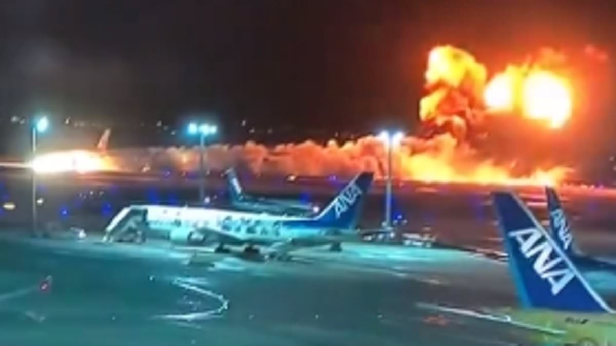 alert-–-japan-airliner-inferno:-miracle-as-‘all-367-passengers-are-evacuated’-as-flames-engulf-plane-‘after-it-collided-with-coast-guard-aircraft’-at-tokyo’s-haneda-airport