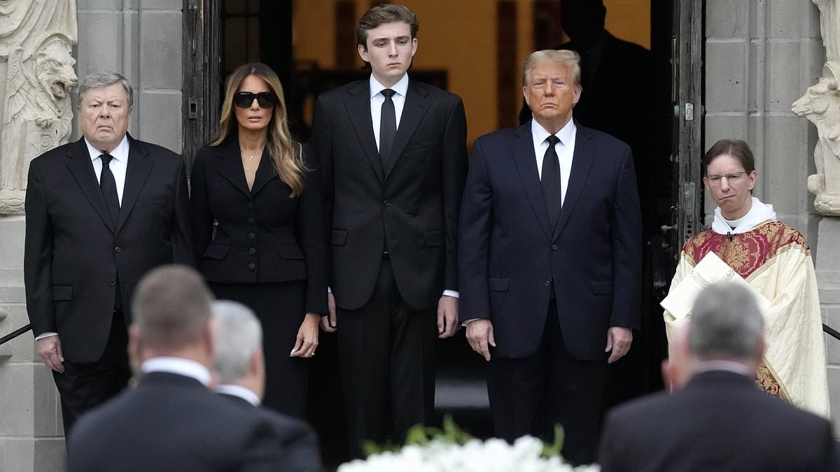 alert-–-melania-delivers-touching-eulogy-for-her-late-mother-and-her-‘impeccable-sense-of-style’-as-donald-trump-gives-his-wife’s-hand-a-tender-squeeze-while-they-bid-their-last-goodbyes-to-amalija-knavs,-78