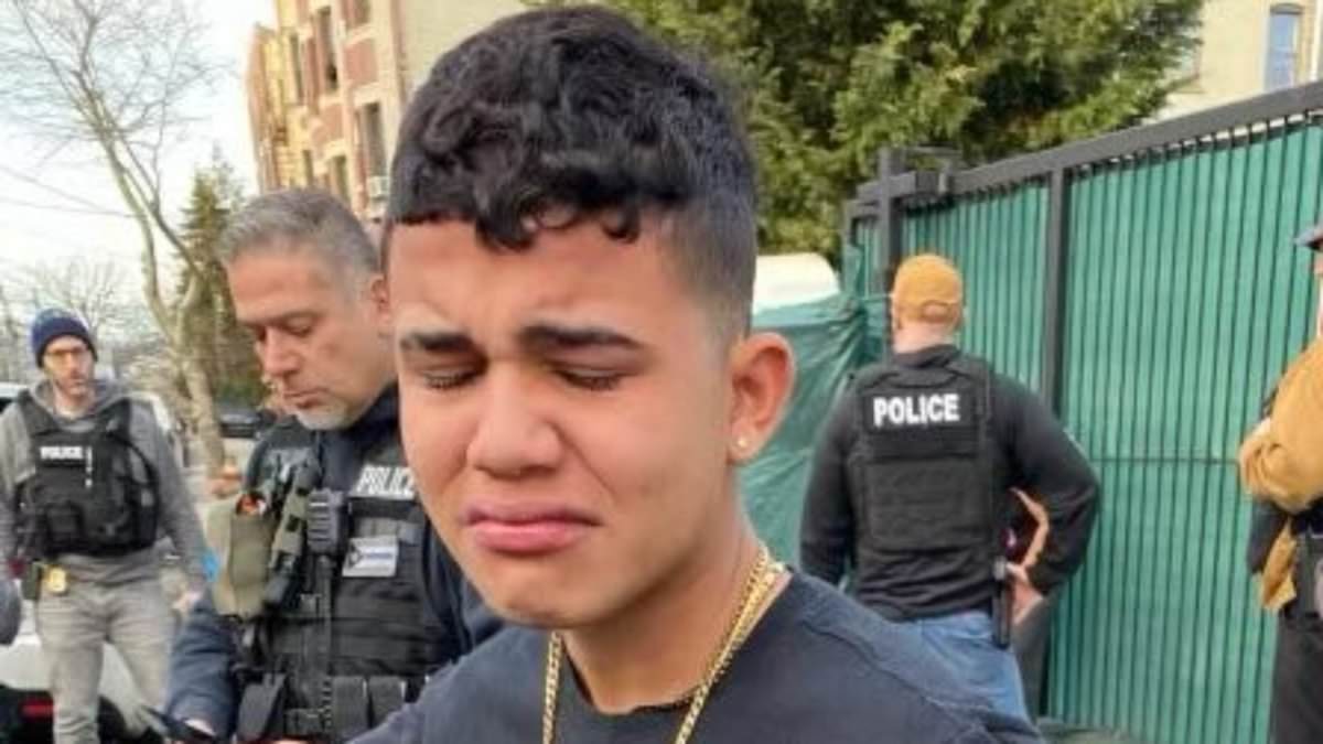 alert-–-‘very,-very-violent’-venezuelan-migrant,-15,-cries-while-female-relative-wails-in-background-as-he’s-taken-into-custody-by-nypd-‘for-shooting-female-tourist,-38,-in-times-square-shop’