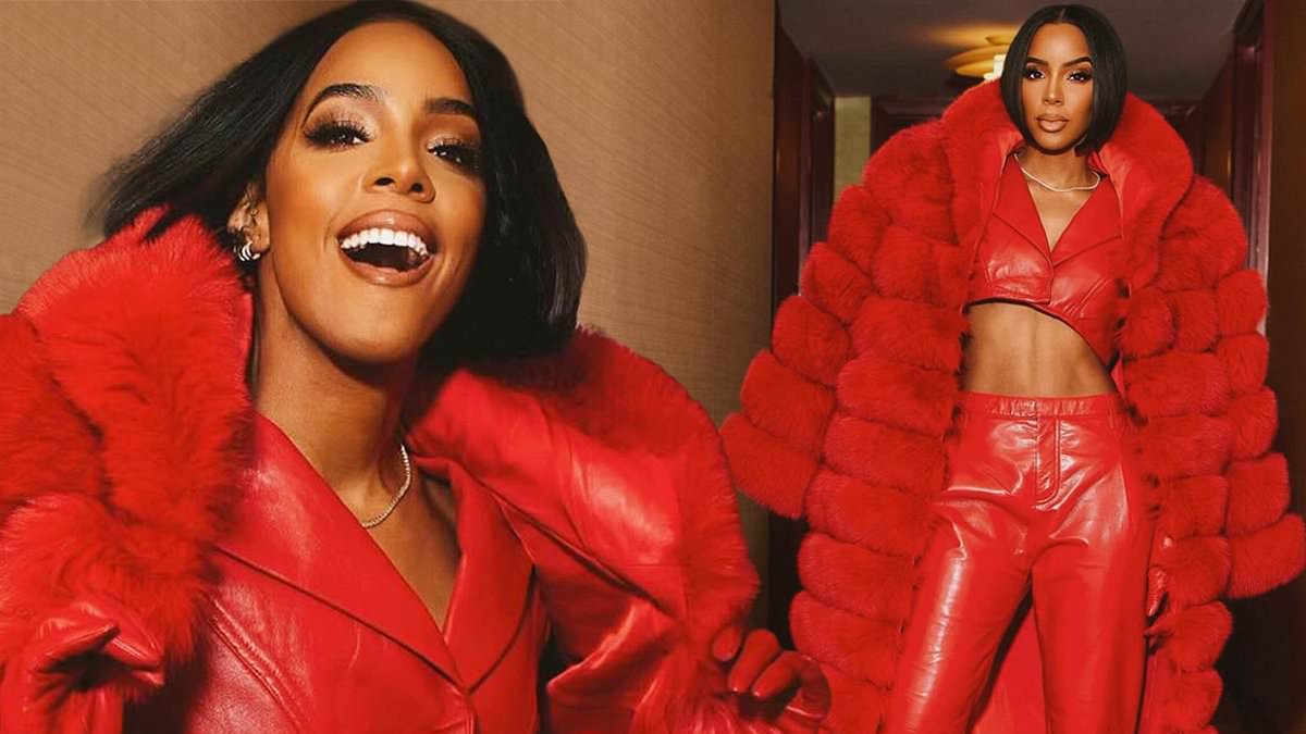 alert-–-kelly-rowland-showcases-toned-abs-in-striking-red-leather-pants-and-crop-top-underneath-faux-fur-coat.-on-mea-culpa-promotional-trail