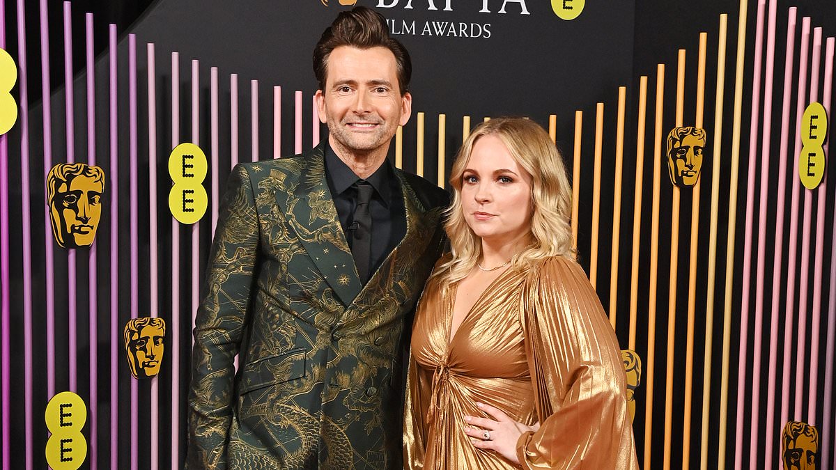 alert-–-the-baftas-2024:-david-tennant-puts-on-a-loved-up-display-as-he-poses-on-the-red-carpet-with-wife-georgia-ahead-of-hosting-the-star-studded-awards