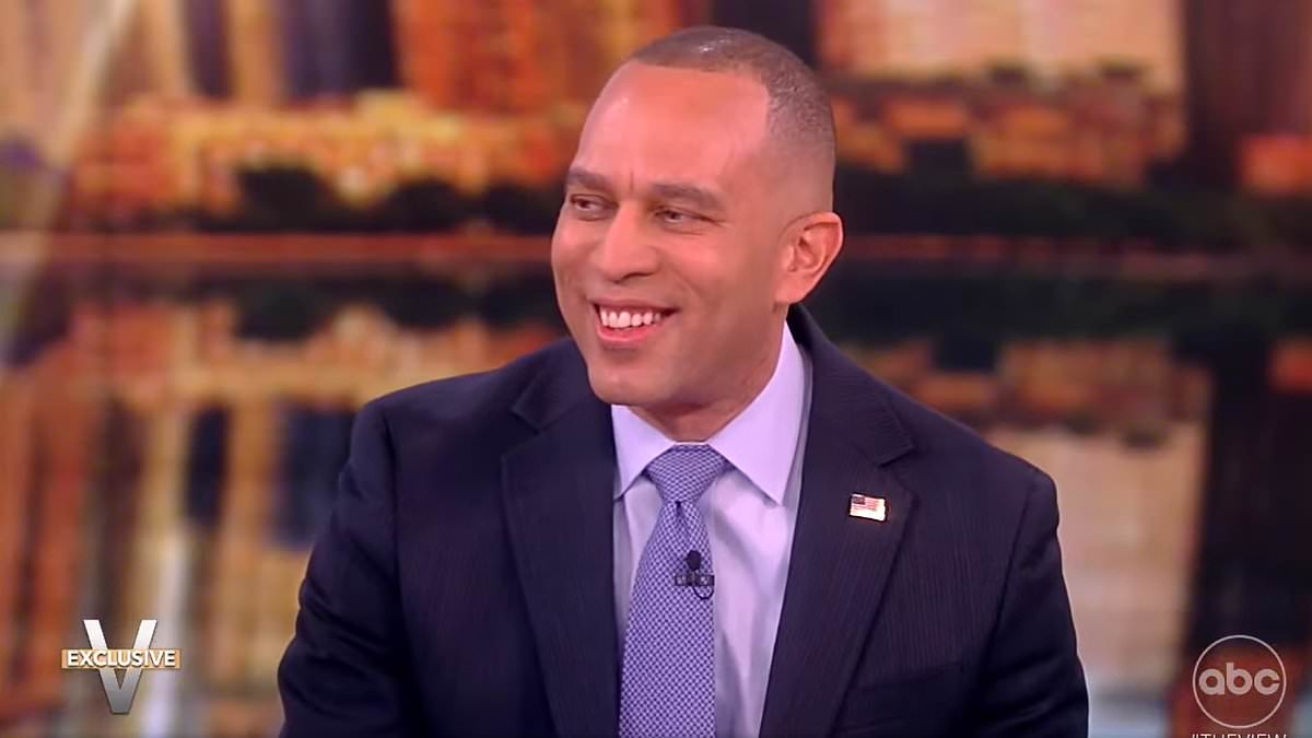 alert-–-top-democrat-hakeem-jeffries-tells-the-view-republicans-are-‘pro-putin’,-trump-is-being-‘blackmailed’-and-claims-81-year-old-biden-is-‘definitely-the-strongest-candidate’