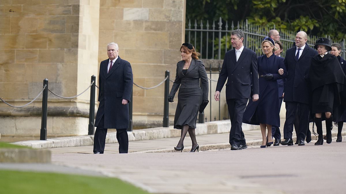 alert-–-prince-andrew-leads-the-pack-at-king-constantine-of-greece’s-memorial-service:-duke-of-york-grins-as-he-greets-royal-guests-and-takes-them-to-their-seats-in-rare-public-appearance-alongside-ex-wife-fergie