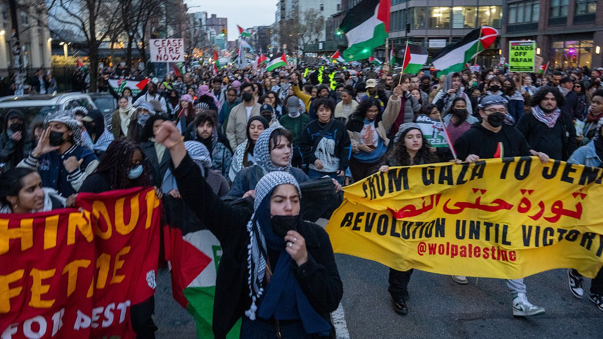 alert-–-pro-palestine-demonstrators-flood-nyc-on-international-women’s-day,-storming-the-oculus-as-troubling-video-shows-protestor-surrounded-by-police-knocked-unconscious-in-the-street