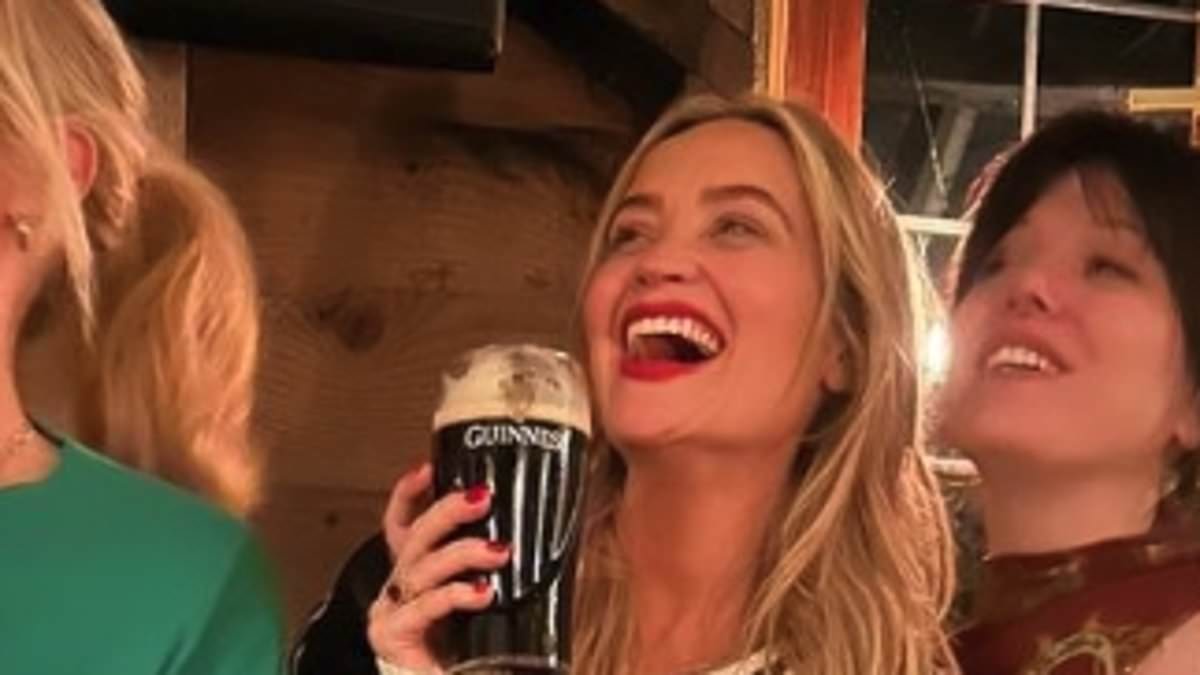 alert-–-laura-whitmore-sips-guinness-with-richard-e-grant-as-she-joins-niall-horan-and-green-tracksuit-wearing-tyson-fury-leading-the-stars celebrating-st-patrick’s-day