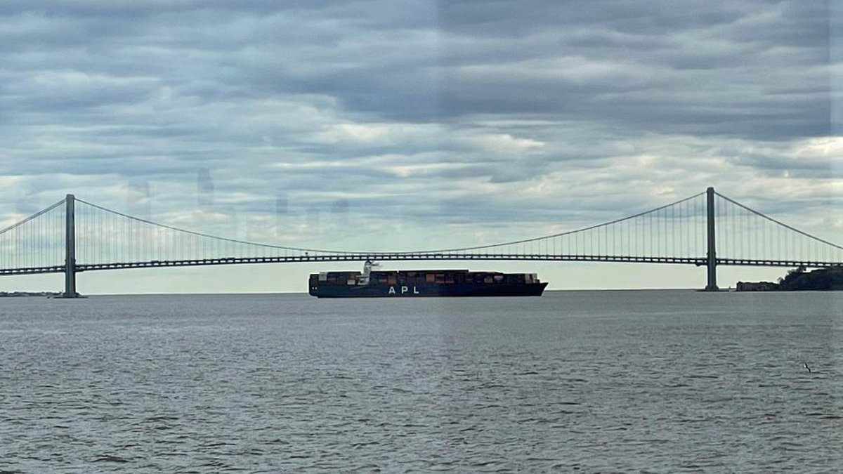 alert-–-container-ship-apl-qingdao-loses-power-and-slows-to-a-halt-near-nyc’s-verrazzano-bridge-12-days-after-cargo-vessel-crash-in-baltimore-left-six-dead