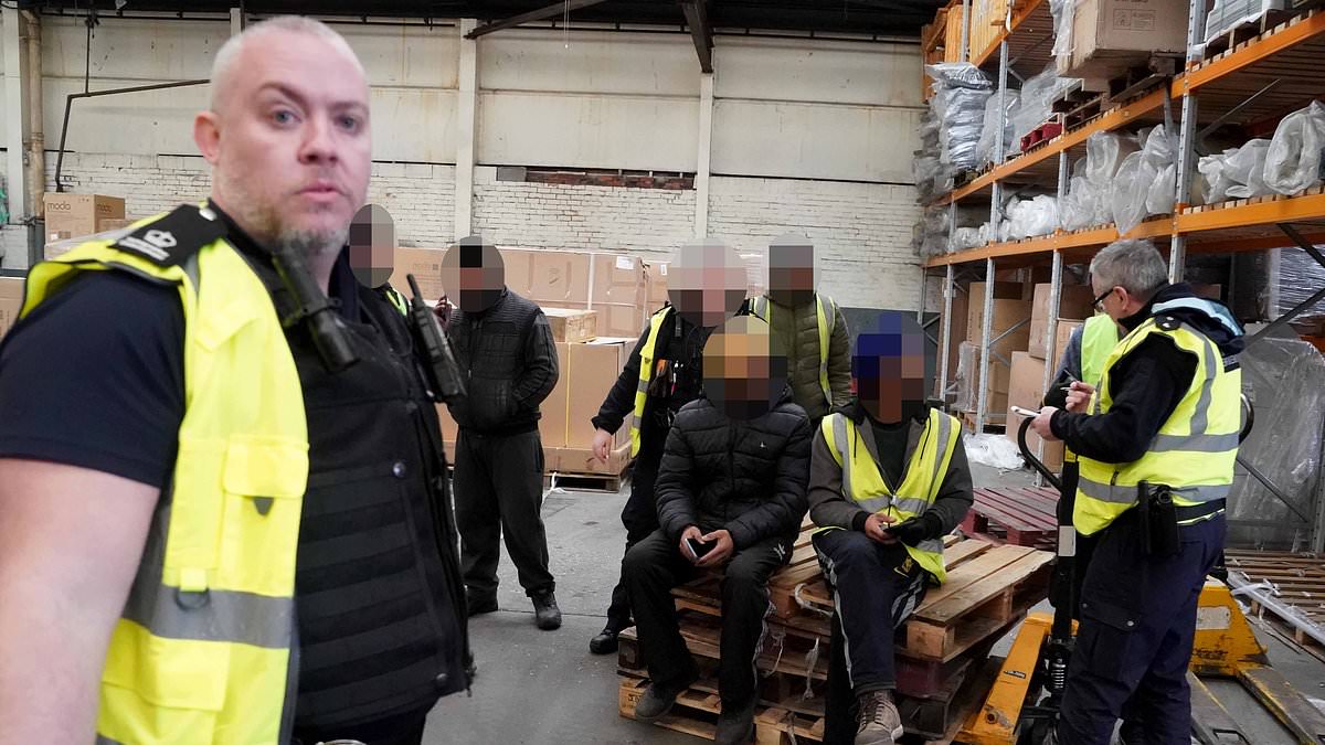 alert-–-inside-raid-targeting-illegal-migrants:-twelve-indian-men-and-women-are-arrested-as-officers-storm-bedding-factory-–-including-one-worker-in-the-uk-illegally-who-was-offered-flight-home-and-a-3,000-payout-but-turned-it-down