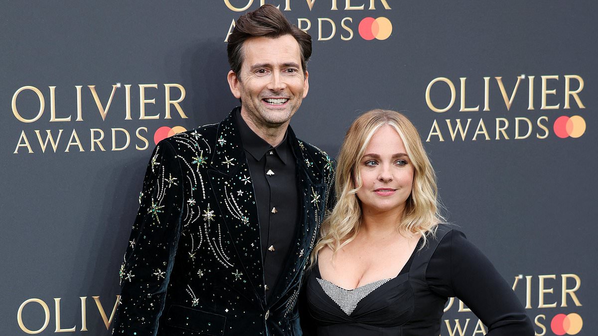 alert-–-olivier-awards-2024:-david-tennant,-52,-rocks-a-dazzling-suit-jacket-as-he-poses-with-wife-georgia,-39,-at-the-ceremony