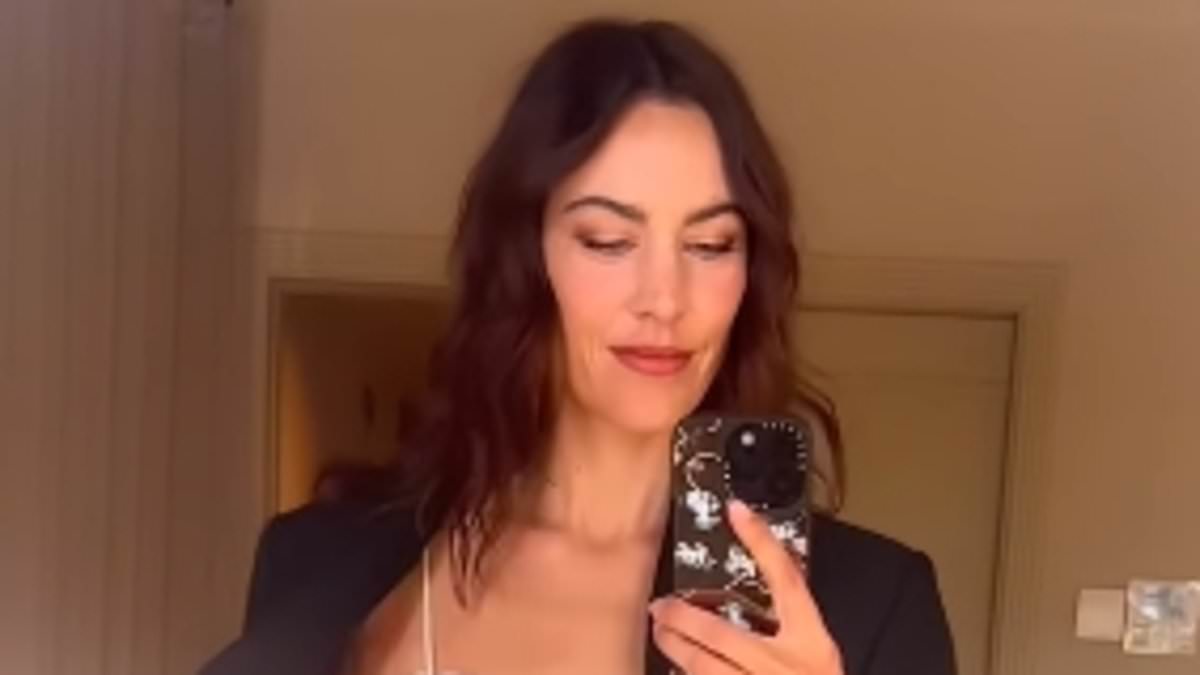 alert-–-alexa-chung-puts-on-a-leggy-display-in-a-sexy-silk-co-ord-as-she-joins-models-adwoa-aboah-and-emily-ratajkowski-at-victoria-beckham’s-mango-launch-event-in-spain-to-celebrate-her-first-foray-onto-the-high-street