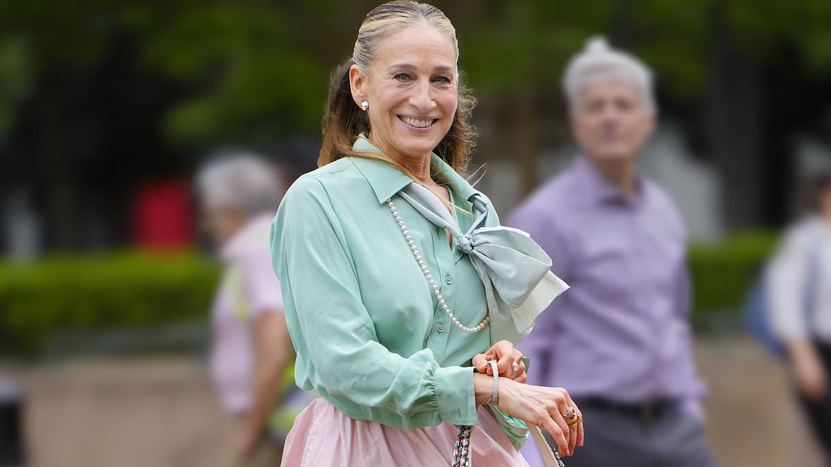 alert-–-sarah-jessica-parker-channels-1998-carrie-bradshaw-as-she-sports-pink-tutu-inspired-skirt-to-film-and-just-like-that…-season-three