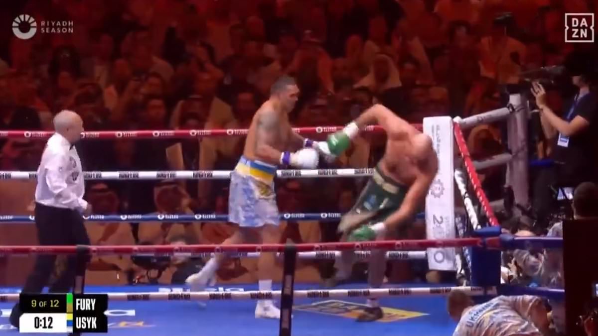 alert-–-tyson-fury-staggers-as-oleksandr-usyk-forces-the-gypsy-king-onto-the-ropes-for-a-knockdown-after-unloading-a-flurry-of-brutal-punches…-as-ukrainian-fighter-seals-victory