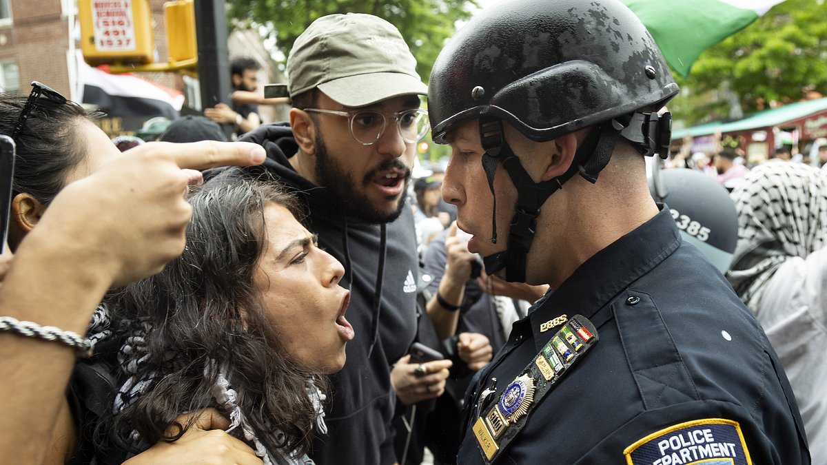 alert-–-anti-israel-protestors-clash-with-nyc-police-leading-to-at-least-a-dozen-arrests-as-angry-250-strong-mob-marches-through-brooklyn