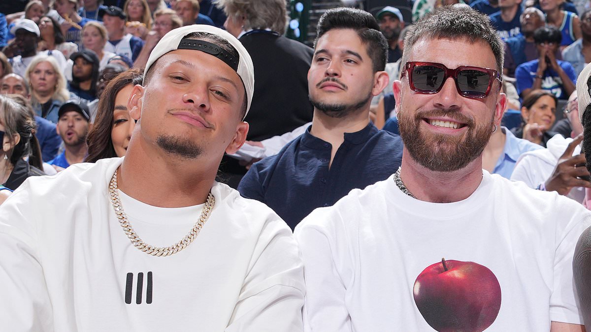 alert-–-travis-kelce-is-booed-in-dallas-after-rocking-up-at-mavs-timberwolves-with-patrick-and-brittany-mahomes…-leaving-the-chiefs-star-baffled-before-his-teammate-gets-a-huge-ovation