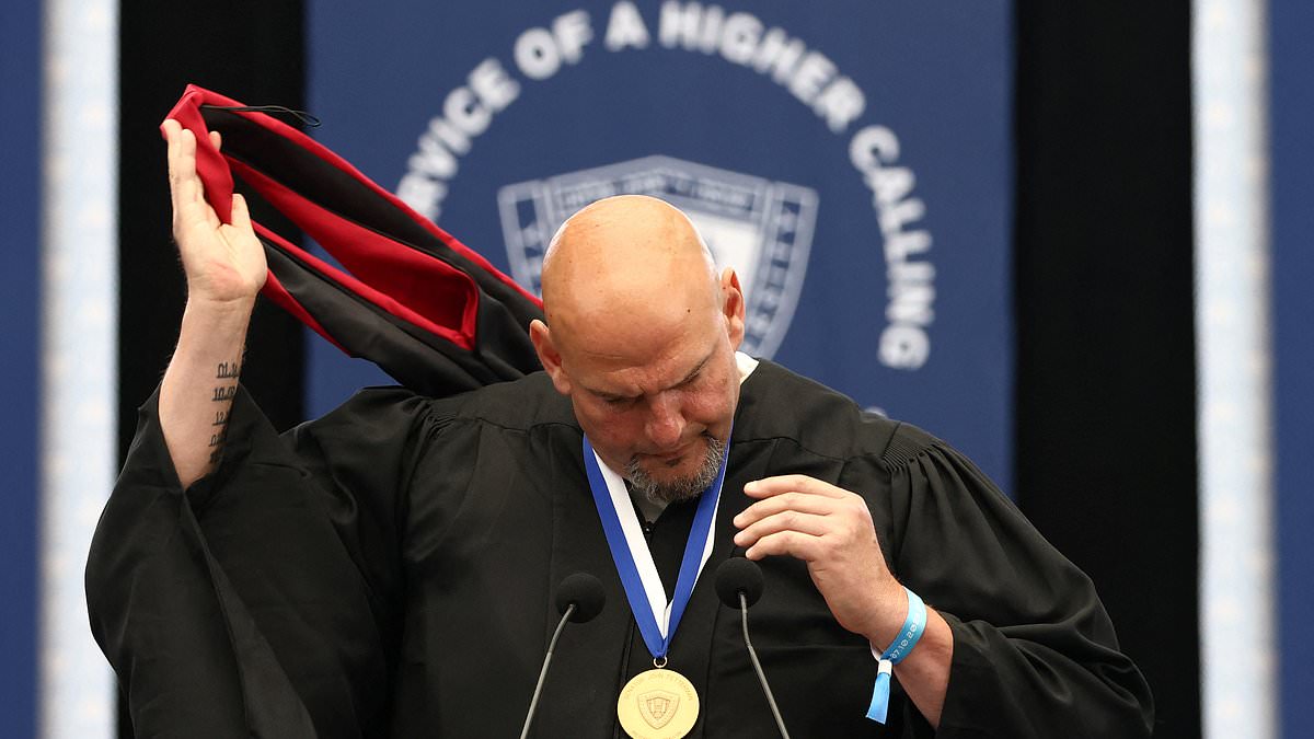 alert-–-sen.-john-fetterman-gets-standing-ovation-for-his-act-of-defiance-of-alma-mater-harvard-over-antisemitism-at-yeshiva-commencement