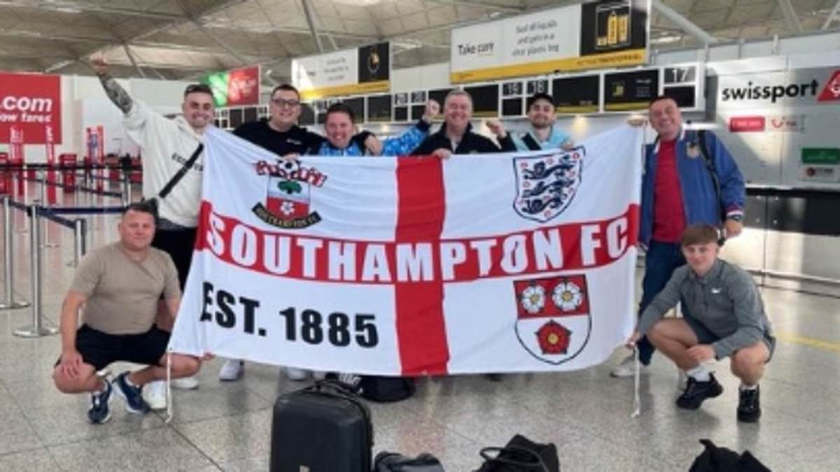 alert-–-thousands-of-england-fans-start-the-journey-to-germany-by-plane,-bus-and-ferry-–-taking-their-st-george’s-flags-with-them-ahead-of-team’s-first-euros-match-tomorrow-night