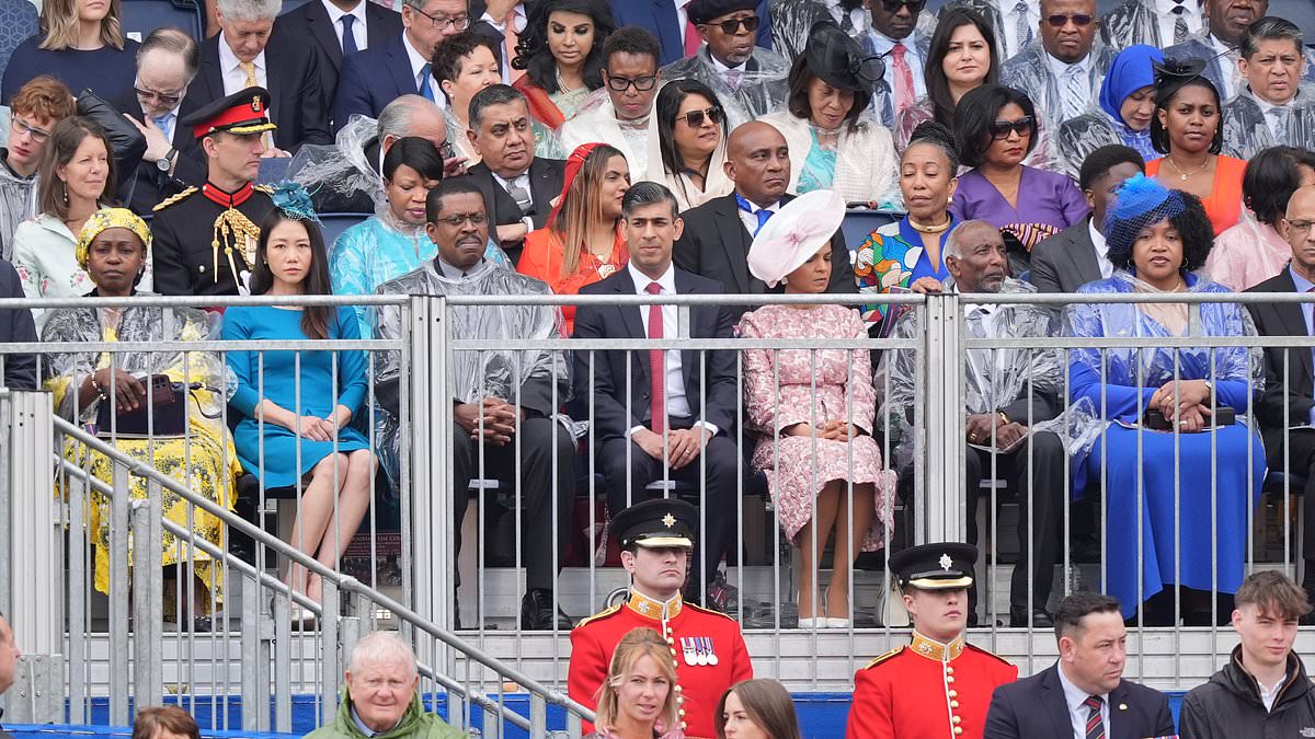 alert-–-rishi-sunak-gets-soaked-again!-under-fire-pm-and-wife-akshata-murty-suffer-in-the-rain-at-trooping-the-colour-while-everyone-around-them-dons-ponchos