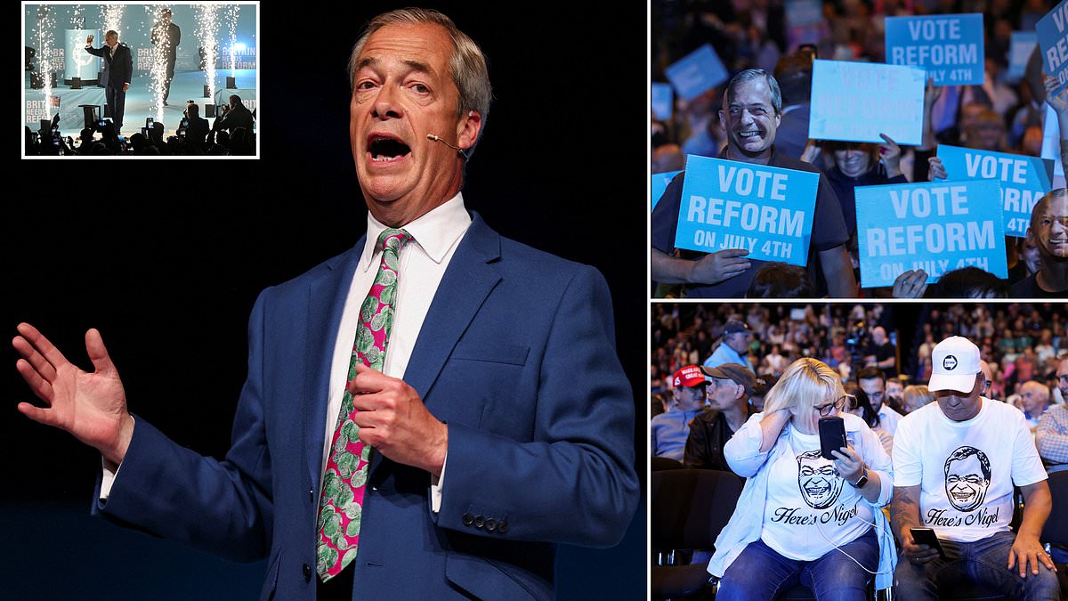 alert-–-nigel-farage-attacks-tories-and-labour-at-4,500-strong-reform-rally-as-he-predicts-‘millions’-more-undecided-voters-could-flock-to-his-party-over-the-next-four-days-despite-racism-row