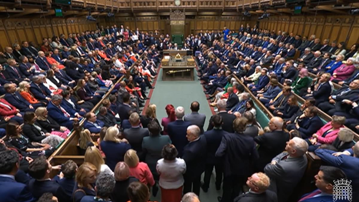 alert-–-the-red-parliament-convenes:-commons-returns-after-keir-starmer’s-huge-win-–-with-411-labour-mps-crammed-on-to-government-benches-while-121-tories-sit-alongside-72-lib-dems…-and-nigel-farage’s-five-reform-‘foxes-in-the-hen-house’