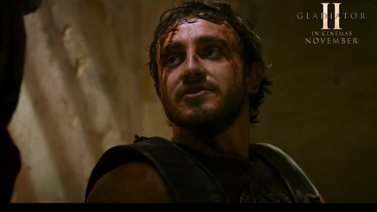 alert-–-gladiator-ii-first-look:-paul-mescal’s-lucius-verus-vows-to-follow-legendary-maximus-out-of-the-fighting-pits-as-enslaved-former-heir-picks-up-the-sword-in-blood-soaked-first-trailer-for-ridley-scott’s-blockbuster-sequel