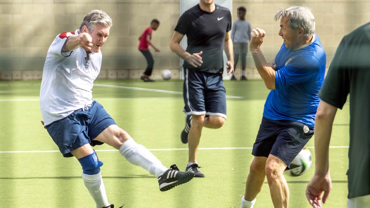 alert-–-sir-keir-striker!-prime-minister,-62,-dons-vintage-england-shirt-as-he-takes-time-out-to-join-friends-for-a-sunday-kickabout