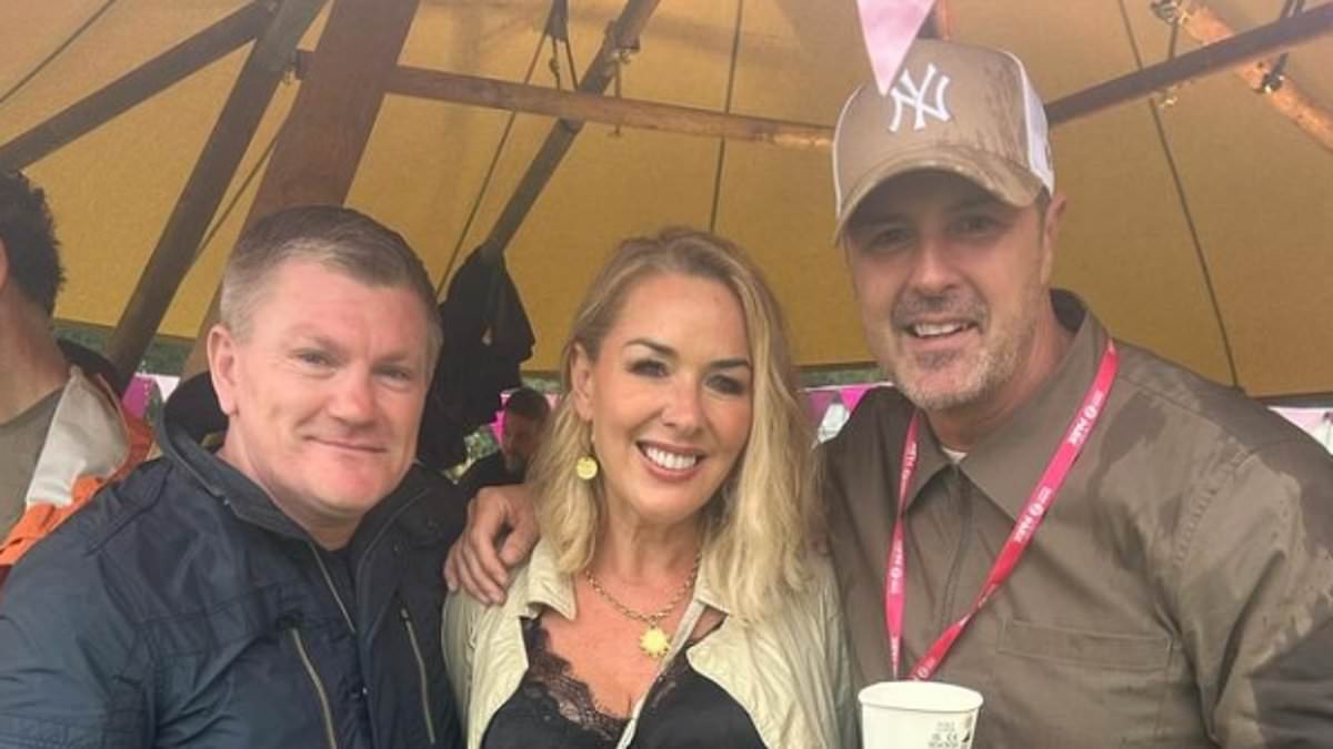 alert-–-claire-sweeney-and-ricky-hatton-endure-miserable-weather-as-they-rub-shoulders-with-paddy-mcguinness-at bbc-radio-2-in-the-park-–-after-torrential-rain-turned-it-into-a-mudbath