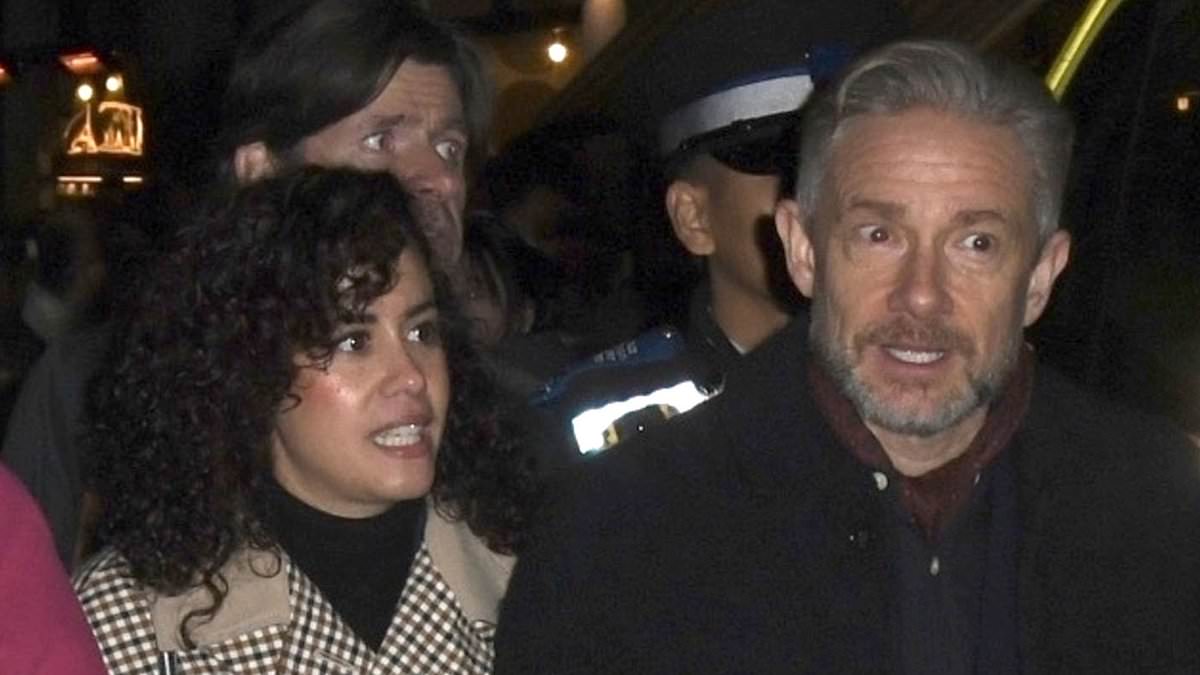 alert-–-martin-freeman,-53,-looks-loved-up-with-his-french-actress-girlfriend-rachel-benaissa,-30,-as-they-attend marylebone’s-christmas-lights-switch-on