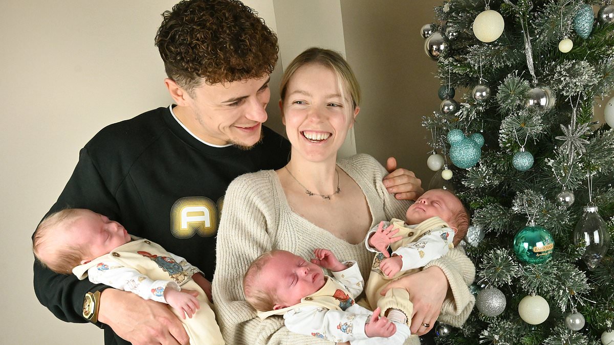 alert-–-mother’s-three-miracles-home-for-christmas:-rare-200-million-to-one-identical-triplets-leave-hospital-months-after-doctors-advised-terminating-one-before-birth-to-increase-chances-of-survival