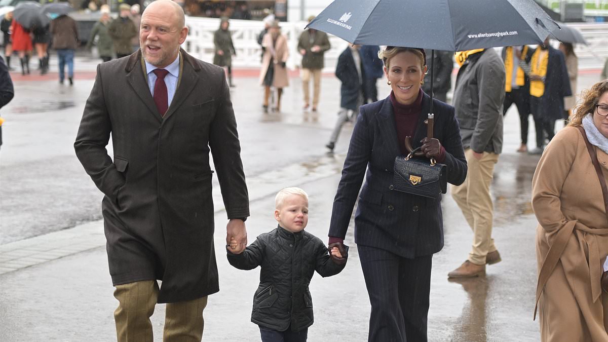 alert-–-lucas-tindall,-3,-delights-with-his-cheeky-antics-as-he-joins-parents-mike-and-zara-at-new-year’s-day-meeting-at-cheltenham-racecourse