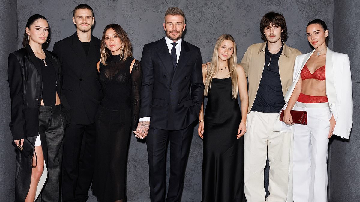 alert-–-david-beckham-is-supported-by-wife-victoria-and-their-youngest-children-at-his-boss-launch-event…-while-cruz’s-girlfriend-jackie-apostel,-29,-steals-the-spotlight-in-daring-red-lace-lingerie