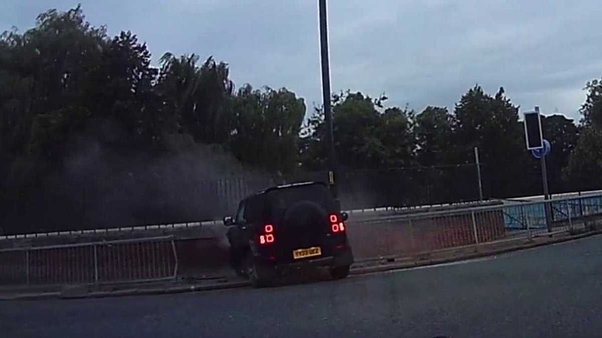 alert-–-moment-newly-qualified-driver-showing-off-to-his-friends-crashes-his-new-land-rover-at-high-speed-into-metal-road-railings,-leaving-his-fiance-severely-injured-and-needing-surgery