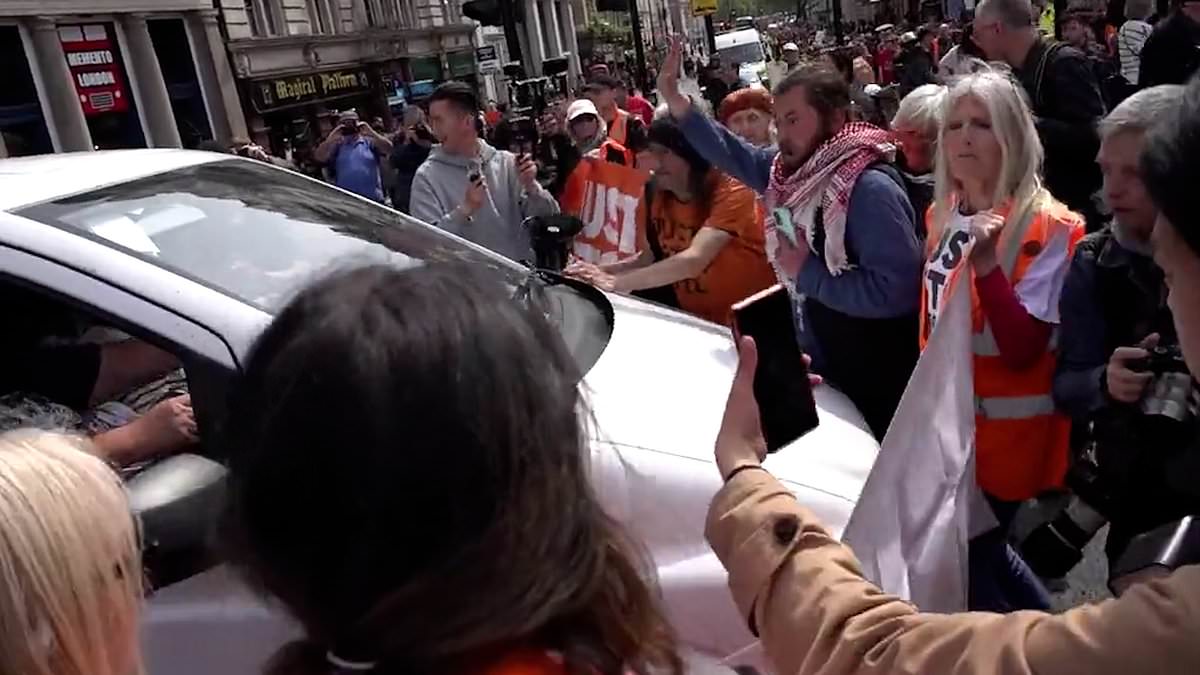 alert-–-moment-van-appears-to-drive-through-just-stop-oil-protesters-while-eco-zealots-marched-through-london-as-frustration-boils-over-in-the-capital