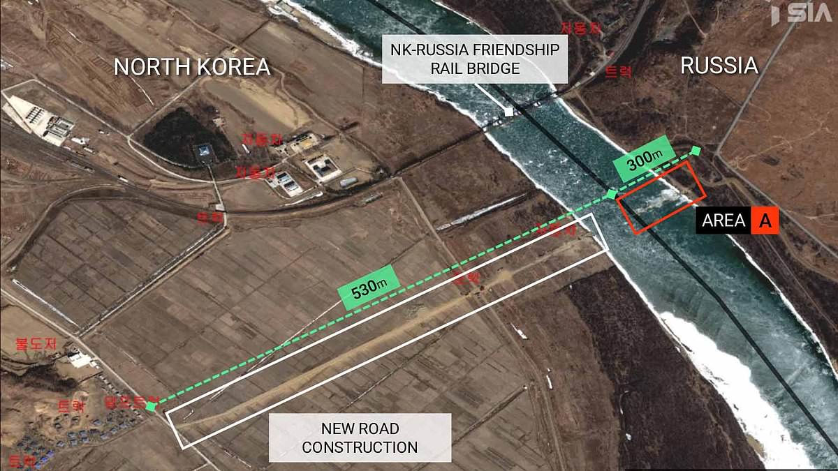 alert-–-russia-and-north-korea-build-first-road-bridge-linking-the-two-countries-in-show-of-‘friendly,-good-neighbourly-relations’-between-putin-and-kim’s-regimes