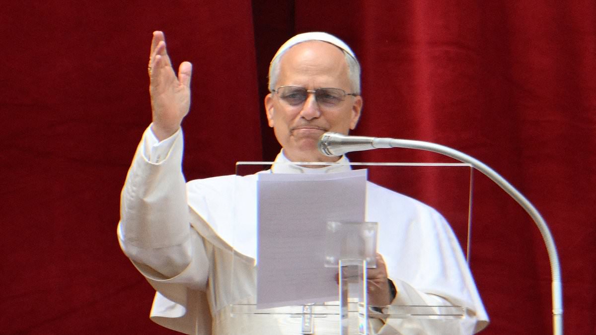 alert-–-pope-leo-xiv-delivers-his-first-sunday-blessing-calling-for-peace-in-ukraine-and-gaza-ceasefire-as-he-addresses-huge-crowd-in-st-peter’s-square