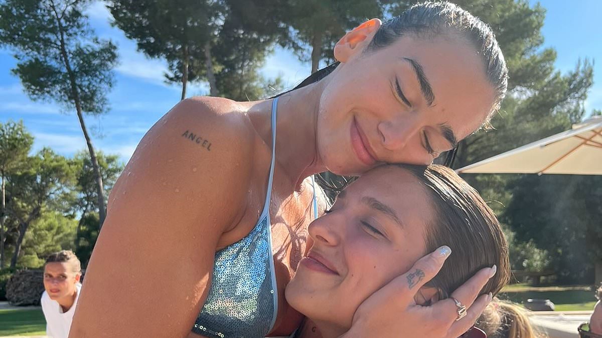 alert-–-dua-lipa-wows-in-sequined-bikini-and-shares-adorable-childhood-snap-with-sister-rina-in-gushing-birthday-post