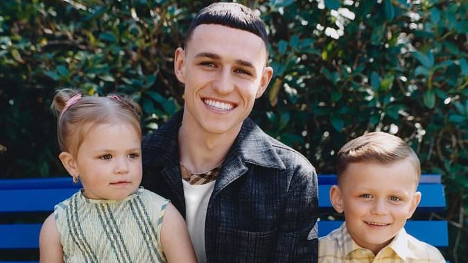 alert-–-phil-foden-is-every-inch-the-doting-dad-as-he-poses-with-his-two-eldest-kids-in-adorable-father’s-day-photoshoot-–-becoming-latest-england-footballer-to-star-in-a-burberry-campaign