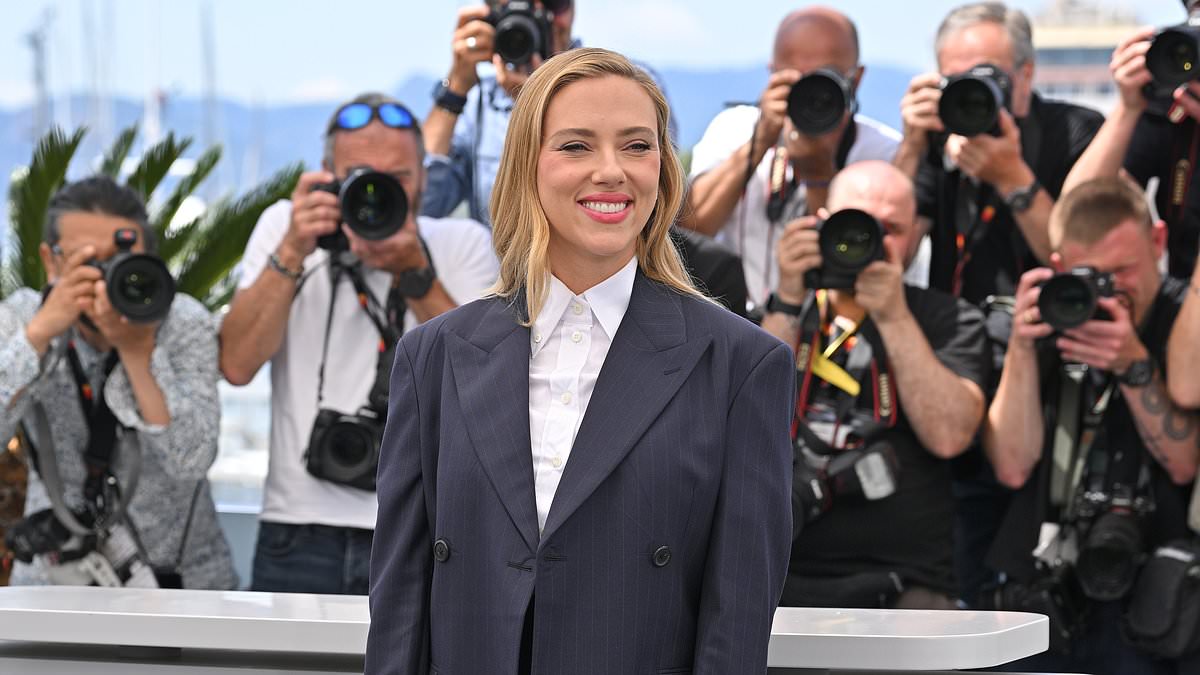 alert-–-scarlett-johansson-looks-radiant-in-grey-blazer-and-mini-skirt-as-she-attends-photocall-for-her-directorial-debut-eleanor-the-great-in-cannes