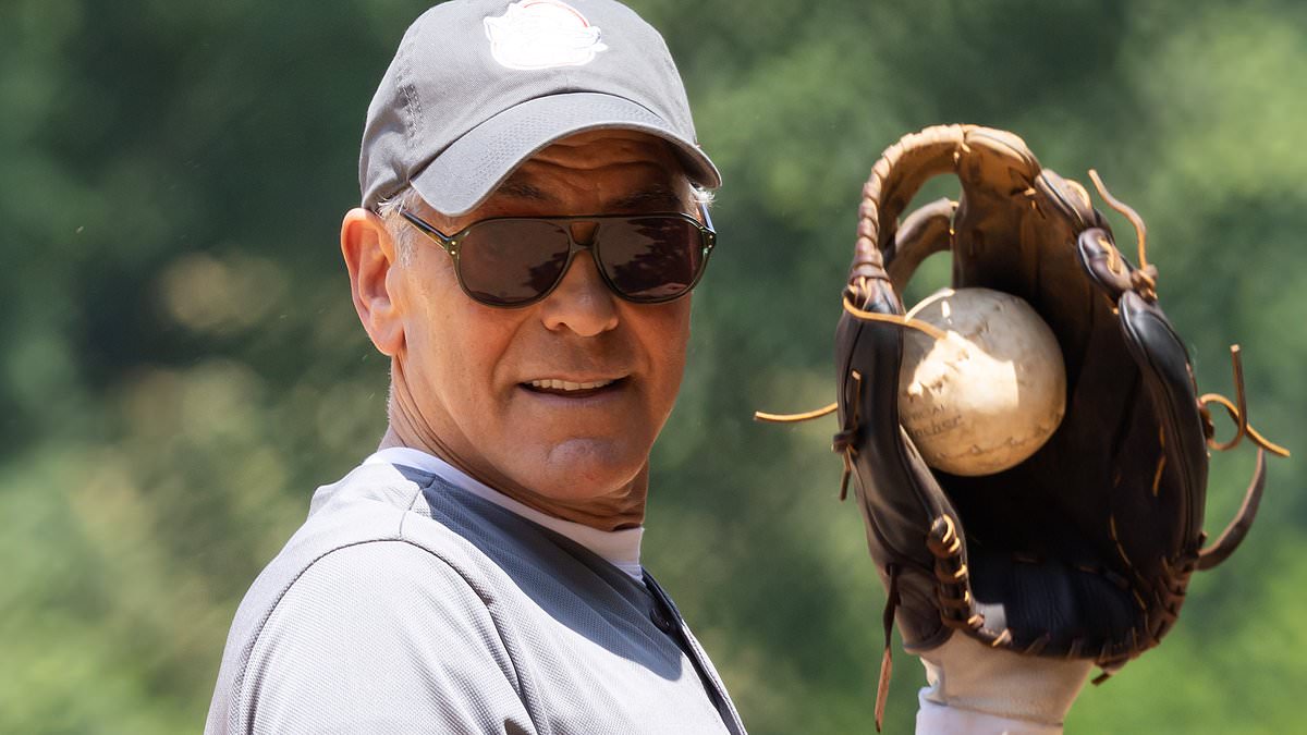 alert-–-george-clooney,-64,-enjoys-a-game-of-softball-in-central-park-with-cast-of-his-new-broadway-production-–-after-revealing-what-his-wife-amal,-47,-really-thinks-of-his-shock-new-look